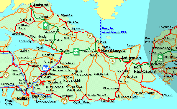 map of central Nova Scotia